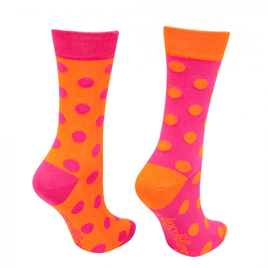 Ponožky Bodky ružovo-oranžové